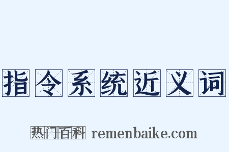指令系统近义词是什么意思的图片